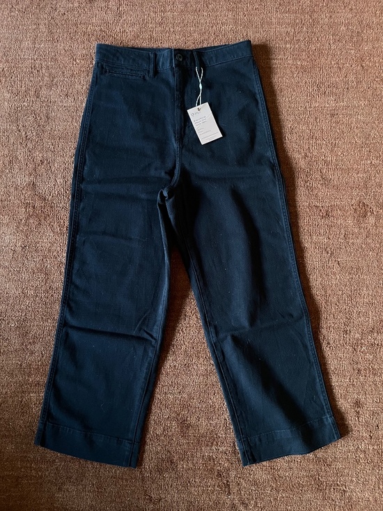 Quince Pants - Quince Organic Stretch Cotton Wide-Leg Crop Pants 28